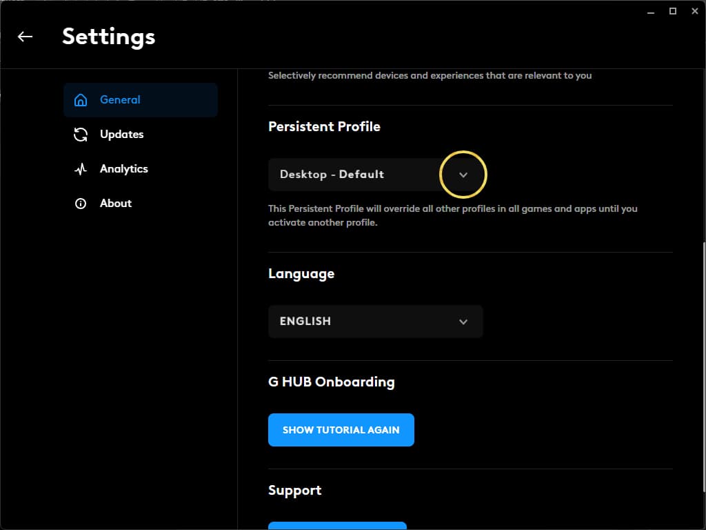 Set Desktop as Persistent